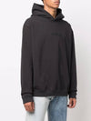 Reverse Embroidery Logo Cotton Hoodie Black - MAISON MARGIELA - BALAAN 5