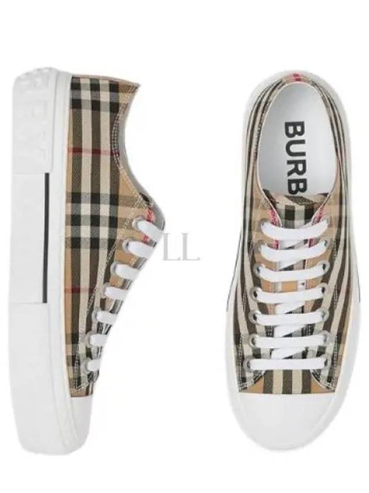 Vintage Check Cotton Sneakers Archive Beige - BURBERRY - BALAAN 2