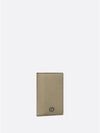 CD Icon Grained Calfskin Card Wallet Beige - DIOR - BALAAN 3