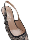 J'adior Cotton Embroidered Slingback Heels Beige - DIOR - BALAAN 9