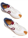 Flow Runner Nylon Suede Low Top Sneakers White Denim Raspberry - LOEWE - BALAAN 4