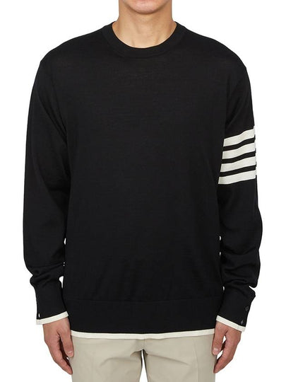 4-Bar Knit Top Black - THOM BROWNE - BALAAN 2