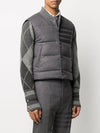 Flannel Down Filled 4-Bar Vest Medium Grey - THOM BROWNE - BALAAN 5