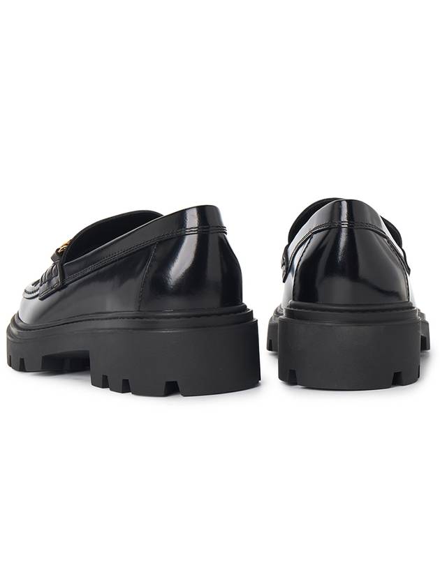 Leather Fringe Loafers Black - TOD'S - BALAAN 7