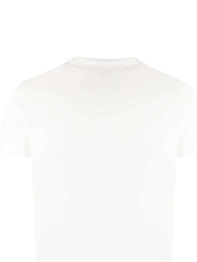 Men's Embroidered Logo Short Sleeve T-Shirt White - DOLCE&GABBANA - BALAAN 3