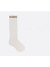 Logo Embroidery Socks White - DIOR - BALAAN 2