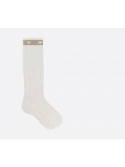 Logo Embroidery Socks White - DIOR - BALAAN 2