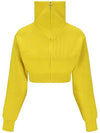 Women's High Neck Crop Cardigan Yellow - ISABEL MARANT - BALAAN 1