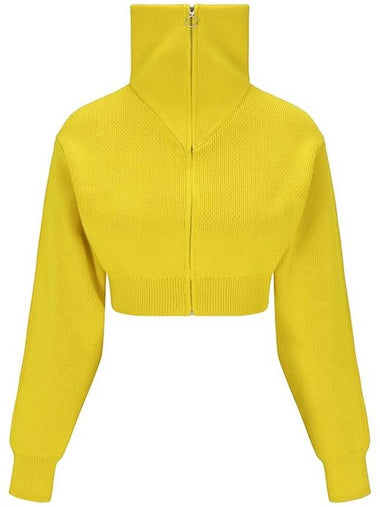 Women's High Neck Crop Cardigan Yellow - ISABEL MARANT - BALAAN 1