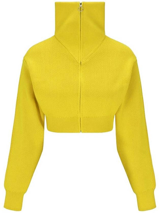 Women's High Neck Crop Cardigan Yellow - ISABEL MARANT - BALAAN 1