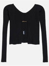 La Maille Pralu Longue Micro Charm Logo Cardigan Black - JACQUEMUS - BALAAN 2