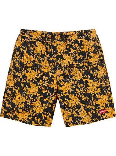 Nylon Water Short Black Floral - SUPREME - BALAAN 1