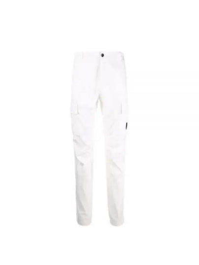 Stretch Sateen Loose Cargo Straight Pants White - CP COMPANY - BALAAN 2