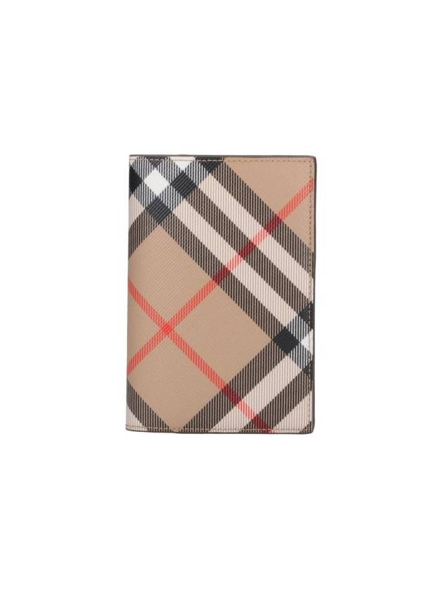 Check Passport Wallet Beige - BURBERRY - BALAAN 4