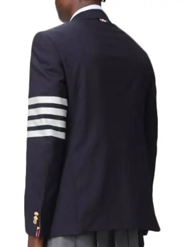 4-Bar Plain Weave High Armhole Sport Jacket Navy - THOM BROWNE - BALAAN 3