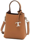 Micro Leather Mini Tote Bag Brown - TOD'S - BALAAN 2