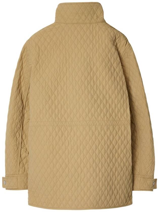 Check Hooded Quilted Jacket Beige - BURBERRY - BALAAN 4