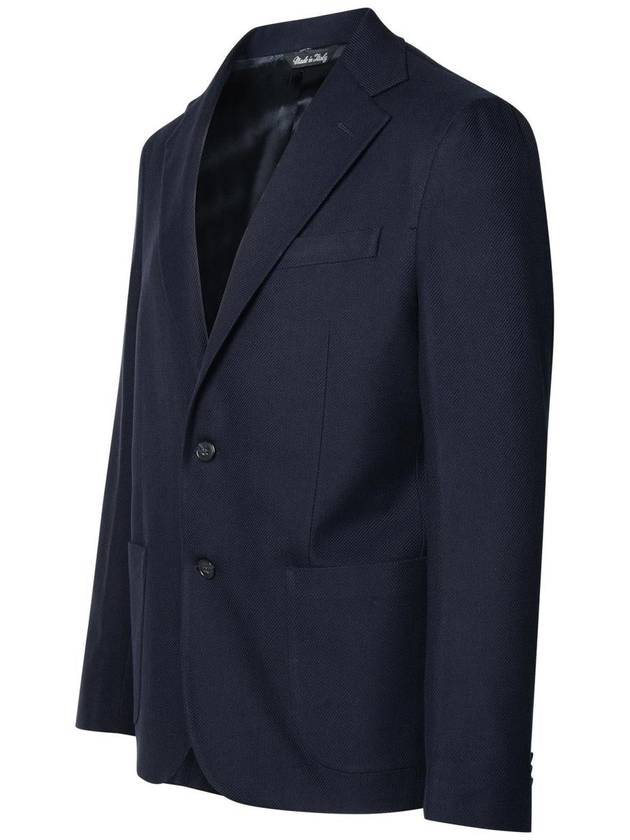 Brian Dales Blue Wool Blend Blazer - BRIAN DALES - BALAAN 2