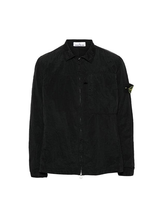 Nylon Metal Econyl Long Sleeve Shirt Black - STONE ISLAND - BALAAN 2