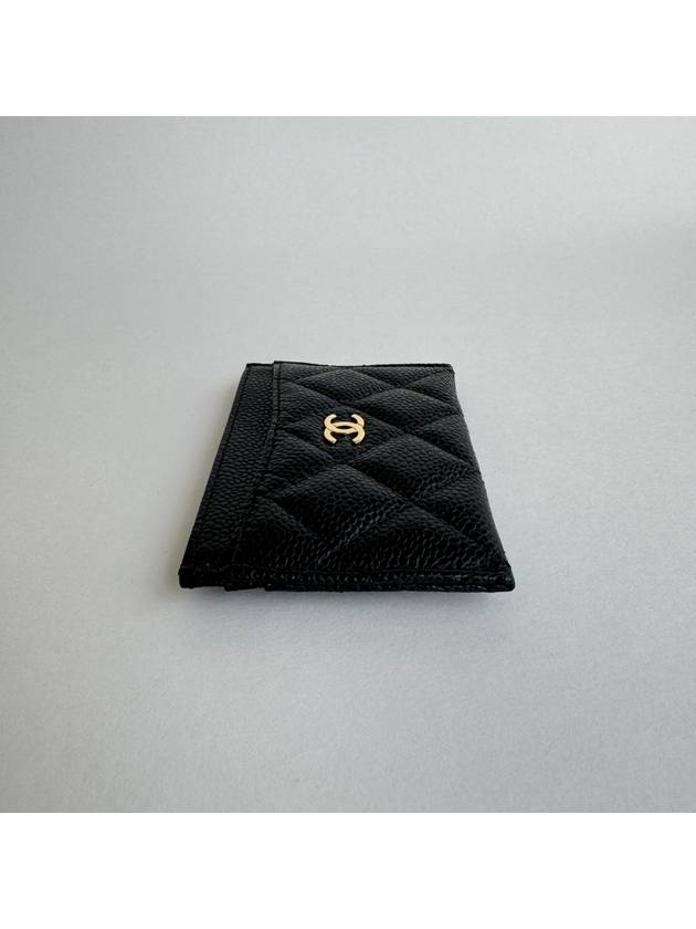 Classic card slot caviar black gold AP0213 - CHANEL - BALAAN 6