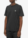 Logo Patch Short Sleeve T-Shirt Black - STONE ISLAND - BALAAN 3