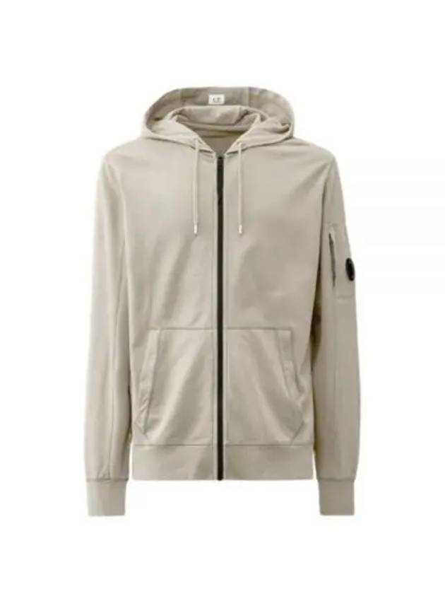 Light Fleece Zip Up Hoodie Grey - CP COMPANY - BALAAN 2