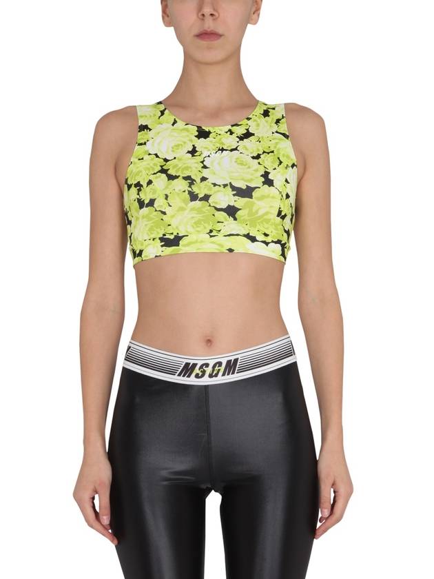 Floral Print Crop Top 3245MDT0722718733 B0040178440 - MSGM - BALAAN 1