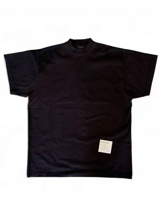 Sample Sticker Oversized Short Sleeve T-Shirt Black - BALENCIAGA - BALAAN 2