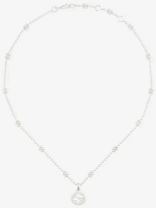 Interlocking G Flower Motif Necklace YBB479221001 Silver - GUCCI - BALAAN 2