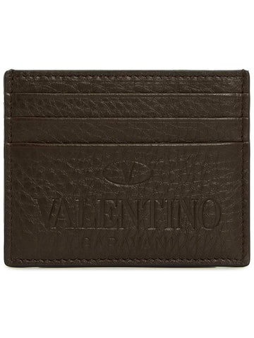 Identity Logo Card Wallet Dark Brown - VALENTINO - BALAAN 1