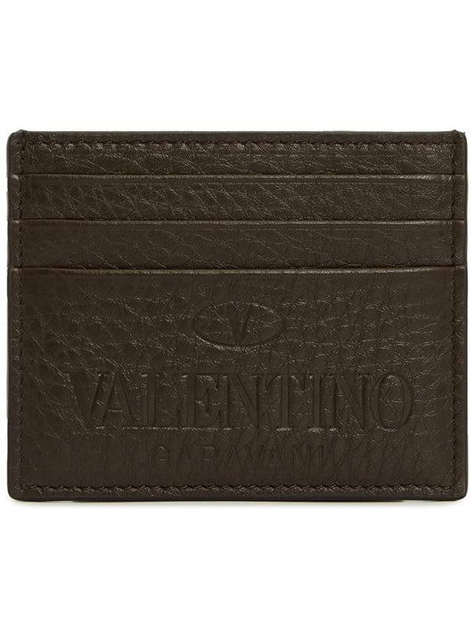 Identity Logo Card Wallet Dark Brown - VALENTINO - BALAAN 1