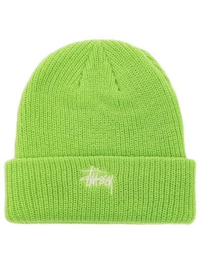 Basic Logo Cuff Beanie Bright Green - STUSSY - BALAAN 2