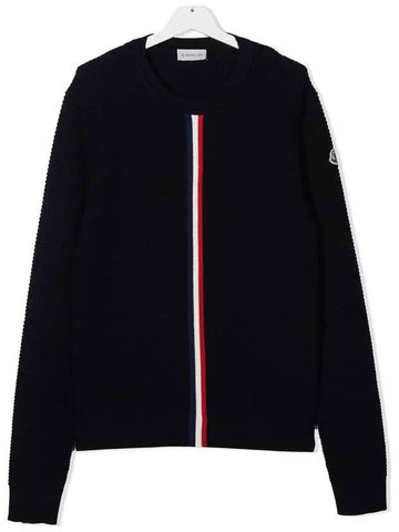 Kids Logo Patch Three Stripes Knit 9C710 20 A9385 778 - MONCLER - BALAAN 1