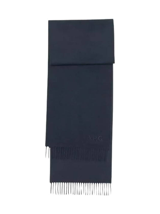 Ambroise Embroidered Muffler Navy - A.P.C. - BALAAN 1
