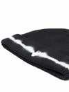 art logo knit beanie black - OFF WHITE - BALAAN 3