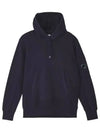 Diagonal Raised Fleece Hoodie Navy - CP COMPANY - BALAAN 2