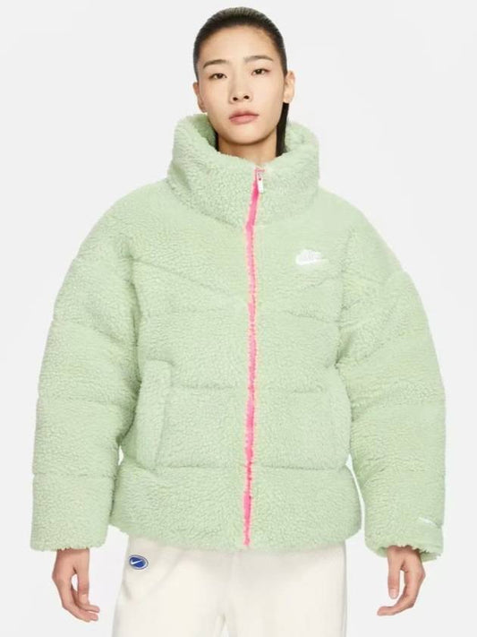 Thermafit City Power Down Shearling Jacket Green - NIKE - BALAAN 2