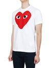 Double Heart Short Sleeve T-Shirt White - COMME DES GARCONS - BALAAN 4