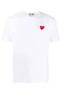 Men s Heart Patch T Shirt White AXT108051 - COMME DES GARCONS - BALAAN 3