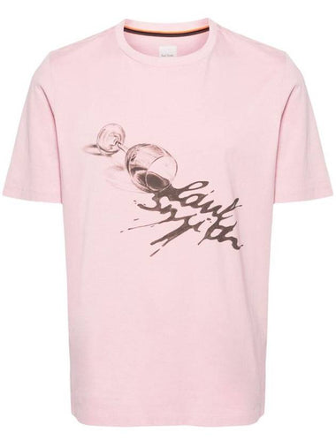 Paul Smith Mens Wine Glass Print Tshirt Clothing - PAUL SMITH - BALAAN 1