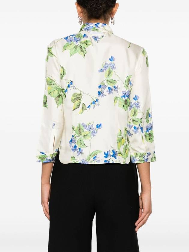 floral print shirt white - PRADA - BALAAN 4