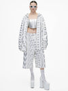 Monogram Zip Hoodie_Silver/Bright White (2F3RTP012C14-113) - MARC JACOBS - BALAAN 3