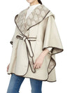 Reseda Hooded Poncho Jacket Ivory - MAX MARA - BALAAN 6