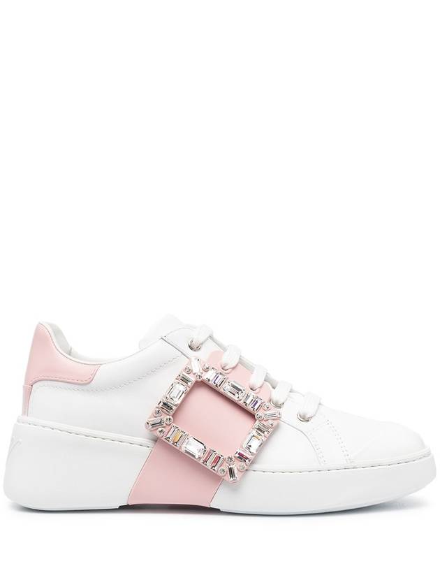 Viv' Skate Buckle Low Top Sneakers White Pink - ROGER VIVIER - BALAAN 2