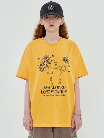 Vacation Short Sleeve T-Shirt Yellow - UNALLOYED - BALAAN 2