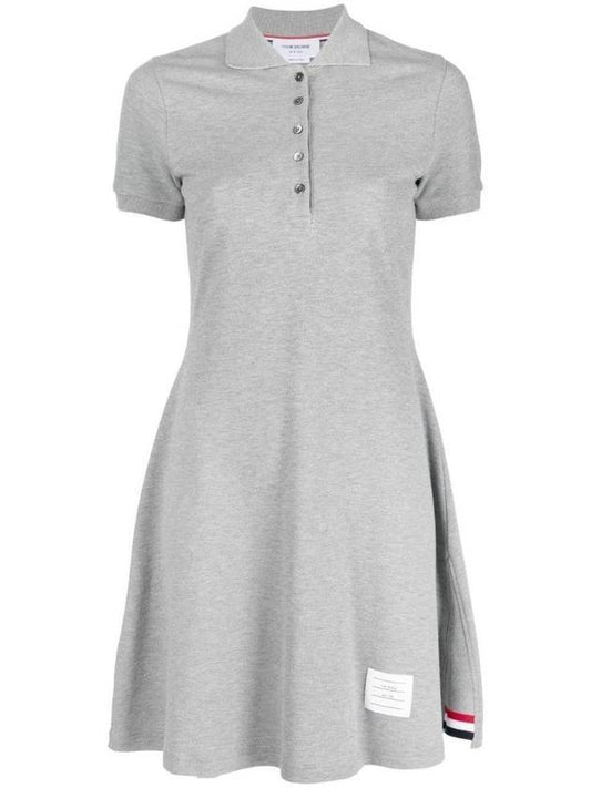 Women's Logo Patch Tennis Flare Short Dress Grey - THOM BROWNE - BALAAN 1