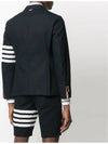 Men's Diagonal Armband Cotton Single Blazer Jacket Navy - THOM BROWNE - BALAAN 4