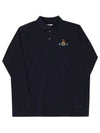 ORB Logo Polo Shirt Navy - VIVIENNE WESTWOOD - BALAAN 5