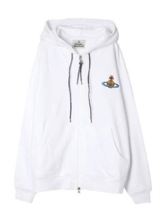 ORB Embroidered Cotton Hooded White - VIVIENNE WESTWOOD - BALAAN 1