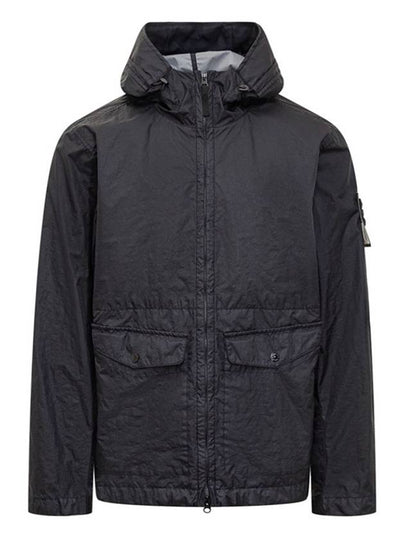 Membrana 3L TC Hooded Jacket Blue - STONE ISLAND - BALAAN 2